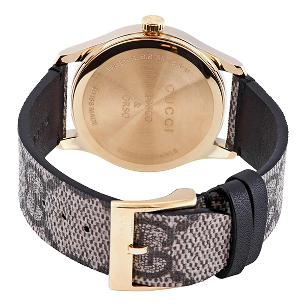 Gucci G-Timeless Brown Leather Dog Motif Dial Quartz Watch for Unisex- GUCCI YA1264057 - Image 2