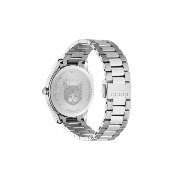 Gucci G-Timeless Iconic Silver Stainless Steel Pink Mother of Pearl Dial Quartz Unisex Watch - GUCCI YA 1264166 - Image 2