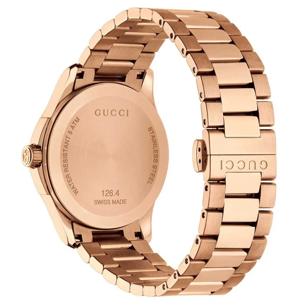 Gucci G Timeless rose gold Stainless Steel Rose Gold Dial Quartz Watch for Ladies - YA126482 - Image 2