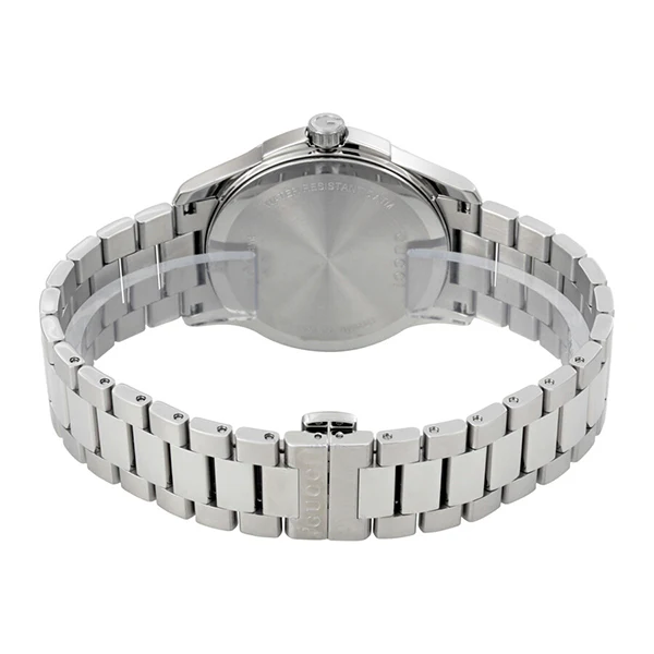 Gucci G-Timeless Silver Stainless Steel Black Dial Quartz Watch for Gents- GUCCI YA126456 - Image 2