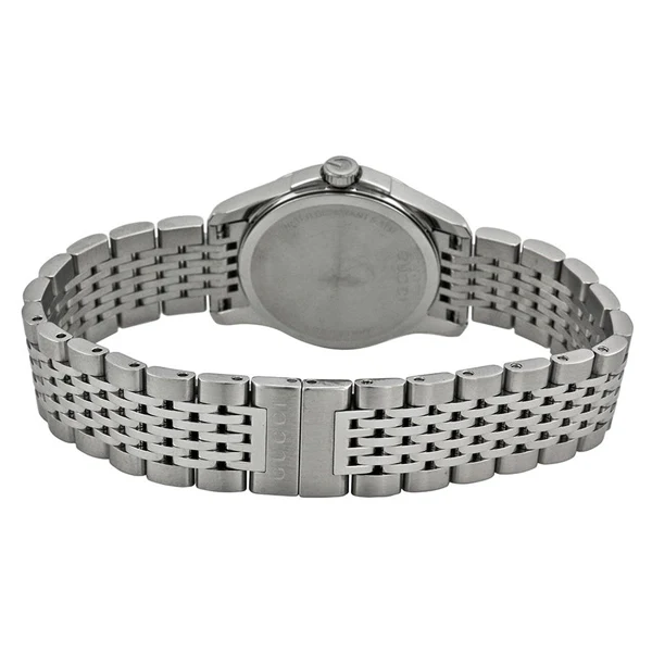 Gucci G Timeless Silver Stainless Steel Black Dial Quartz Watch for Ladies - YA126502 - Image 3