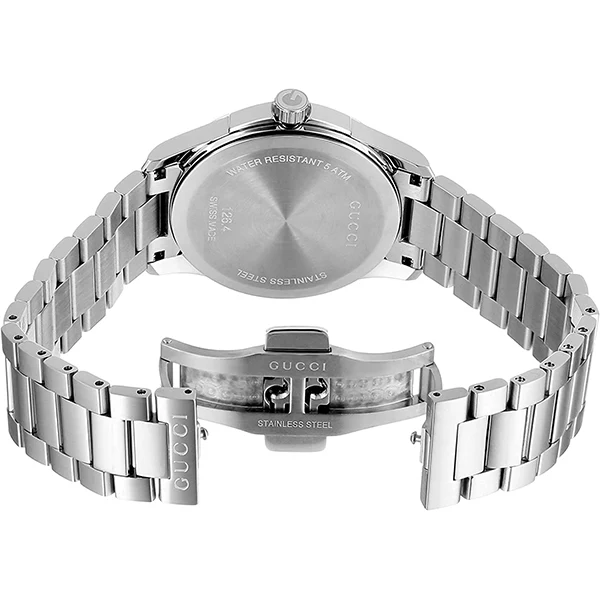Gucci G-Timeless Silver Stainless Steel Blue Dial Quartz Watch for Gents - YA126440 - Image 2