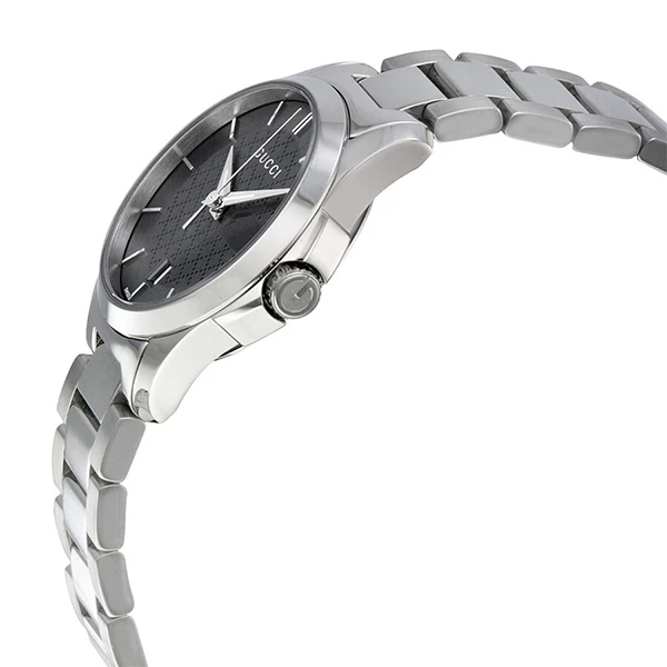 Gucci G-Timeless Silver Stainless Steel Grey Dial Quartz Watch for Ladies- GUCCI YA126522 - Image 2