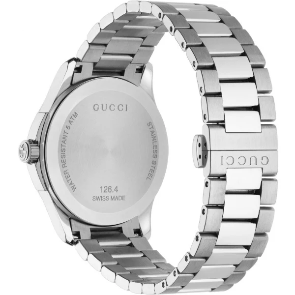 Gucci G-Timeless Silver Stainless Steel Silver Dial Quartz Watch for Gents - YA 126459 - Image 2
