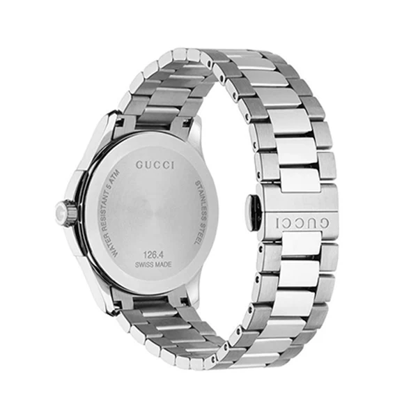 Gucci G-Timeless Silver Stainless Steel Silver Dial Quartz Watch for Unisex- GUCCI YA126442 - Image 3