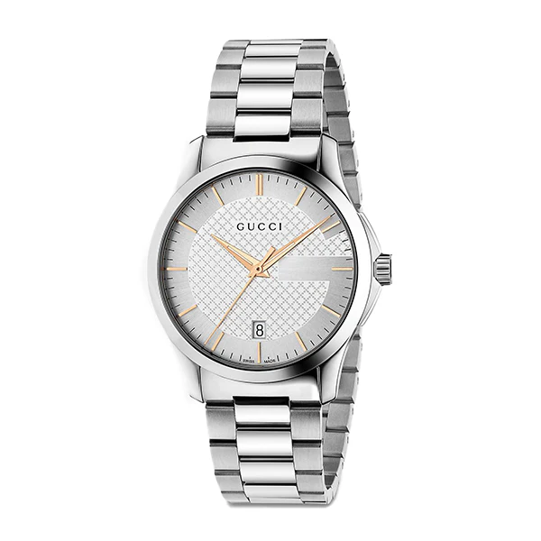 Gucci G-Timeless Silver Stainless Steel Silver Dial Quartz Watch for Unisex- GUCCI YA126442 - Image 4