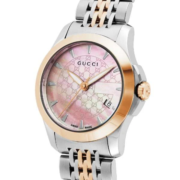 Gucci G-Timeless Two-tone Stainless Steel Mother Of Pearl Dial Quartz Watch for Ladies - YA126536 - Image 2