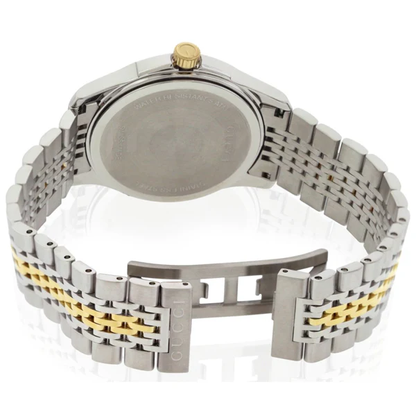 Gucci G Timeless Two-tone Stainless Steel Silver Dial Quartz Watch for Gents - YA126409 - Image 3