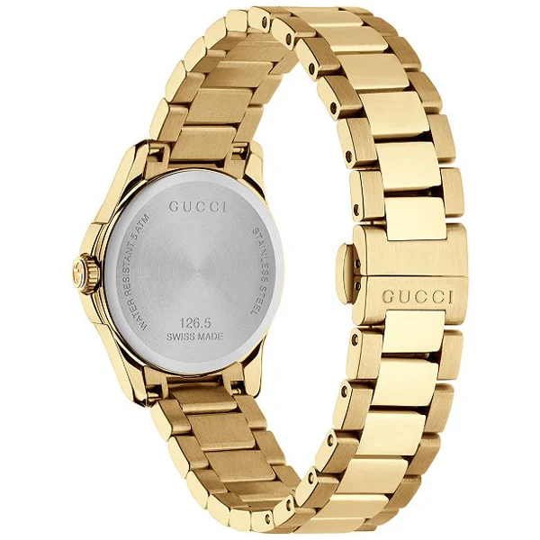 Gucci G-Timeless Yellow Gold Stainless Steel Yellow Gold Dial Quartz Watch for Ladies - YA126553 - Image 2