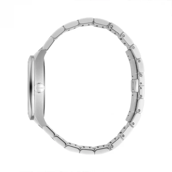 Gucci GG2570 Silver Stainless Steel Black Dial Quartz Watch for Ladies- GUCCI YA142404 - Image 3