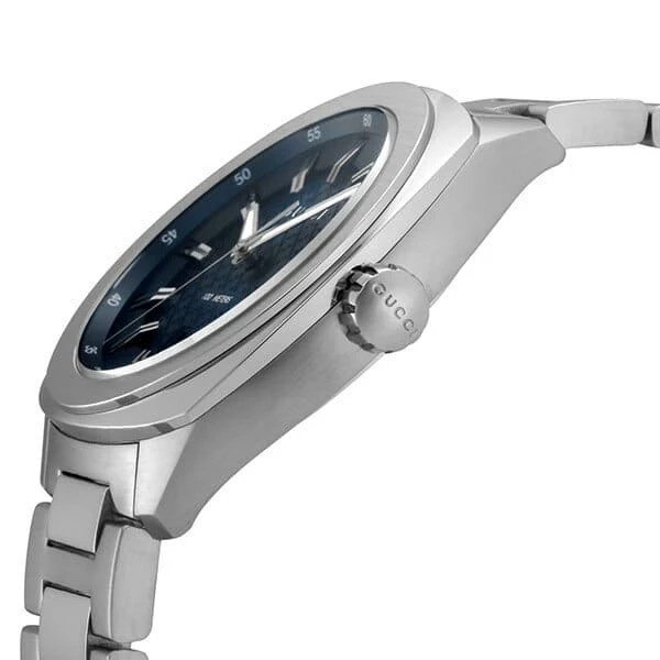 Gucci GG2570 Silver Stainless Steel Blue Dial Quartz Watch for Gents - YA142314 - Image 3
