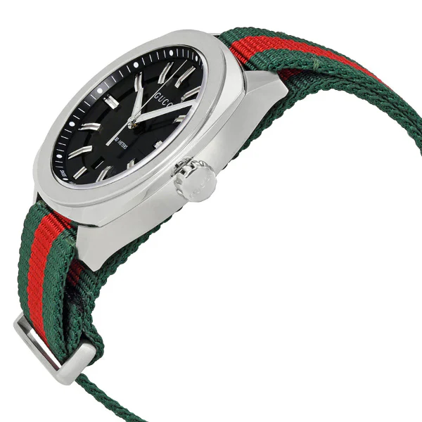 Gucci Green and Red Nato Black Dial Quartz Unisex Watch - YA142305 - Image 2