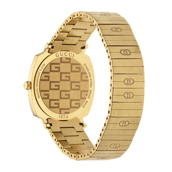 Gucci Grip Gold Stainless Steel Gold Dial Quartz Watch for Ladies - GUCCI YA 157403 - Image 2