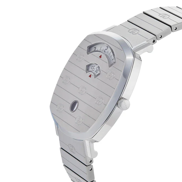 Gucci Grip Silver Stainless Steel Silver Dial Quartz Watch for Gents - GUCCI YA 157410 - Image 2