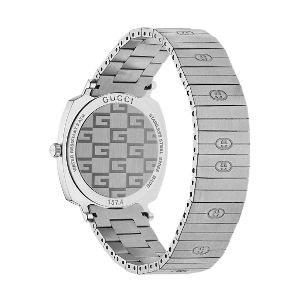 Gucci Grip Silver Stainless Steel Silver Dial Quartz Watch for Ladies - GUCCI YA 157401 - Image 2