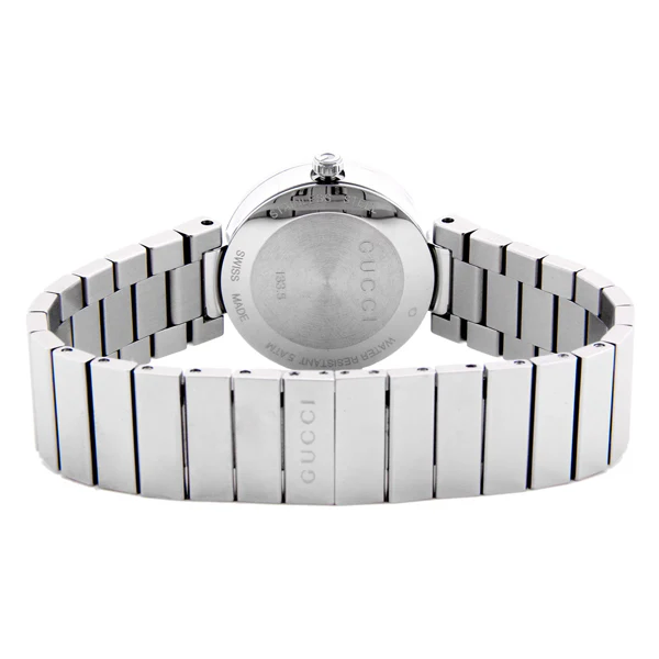 Gucci Interlocking Silver Stainless Steel Black Dial Quartz Watch for Ladies - YA133502 - Image 2