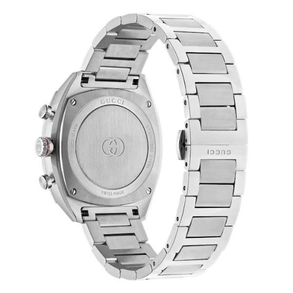 Gucci Interlocking Silver Stainless Steel Blue Dial Chronograph Quartz Watch for Gents - YA142317 - Image 3