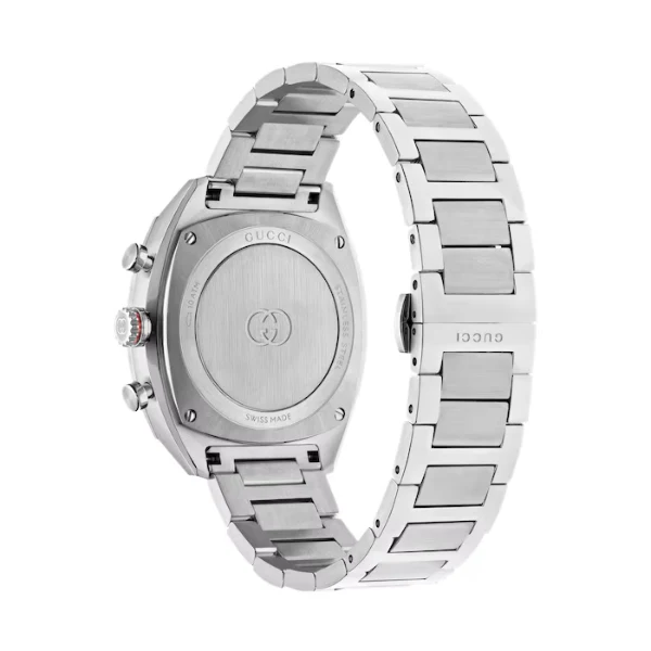 Gucci Interlocking Silver Stainless Steel Green Dial Chronograph Quartz Watch for Gents - YA142318 - Image 3