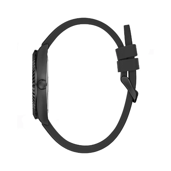 Guess Classic Black Silicone Strap Black Dial Quartz Watch for Gents - GW0335G1 - Image 2