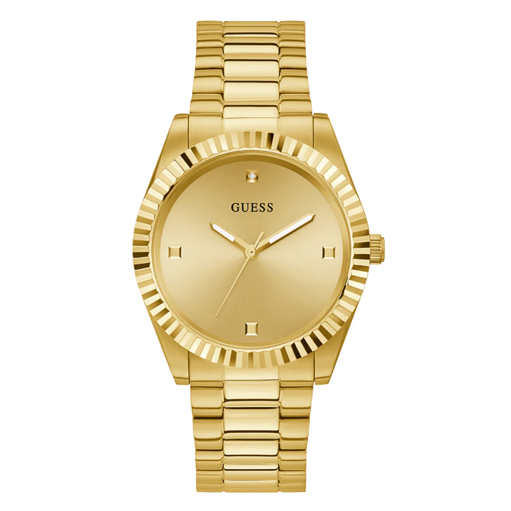 Guess Connoisseur Gold Stainless Steel Gold Dial Quartz Watch for Gents - GW0542G2