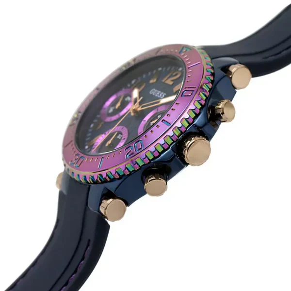 Guess Cosmic Blue Silicone Strap Blue Dial Chronograph Quartz Watch for Ladies - GW0466L2 - Image 2