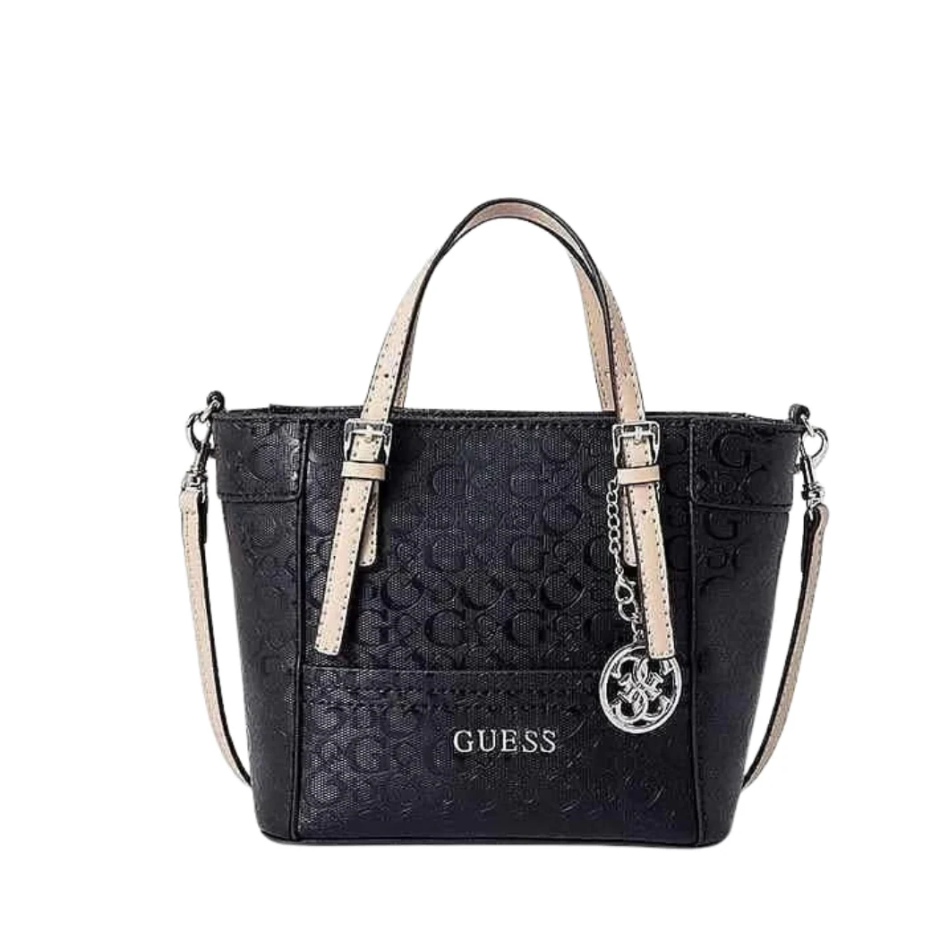 GUESS Delaney Mini Tote β Black | Sleek & Compact Crossbody β VY669305