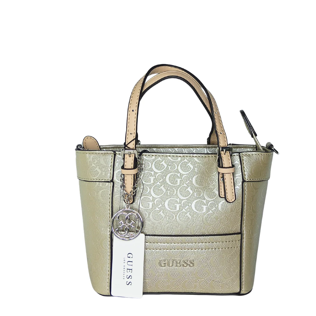 GUESS Delaney Mini Tote β Golden | Stylish & Convertible Crossbody β VY669305