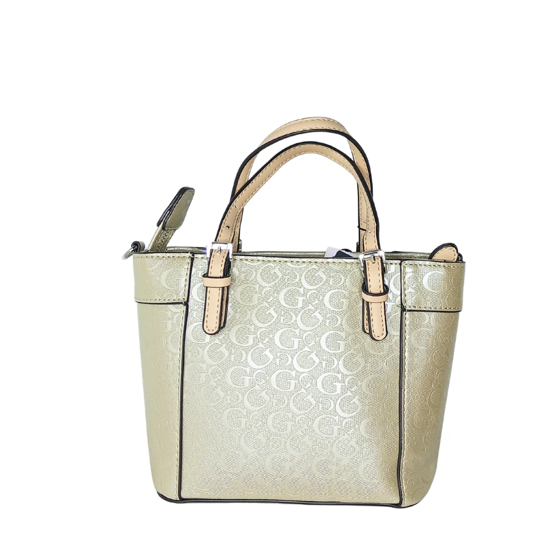 GUESS Delaney Mini Tote β Golden | Stylish & Convertible Crossbody β VY669305 - Image 2
