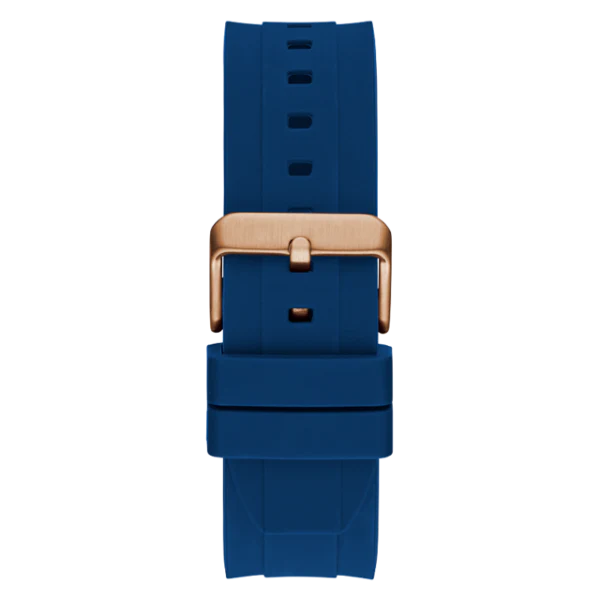 Guess Empire Blue Silicone Strap Lime Green Dial Quartz Watch for Gents - GW0583G3 - Image 3