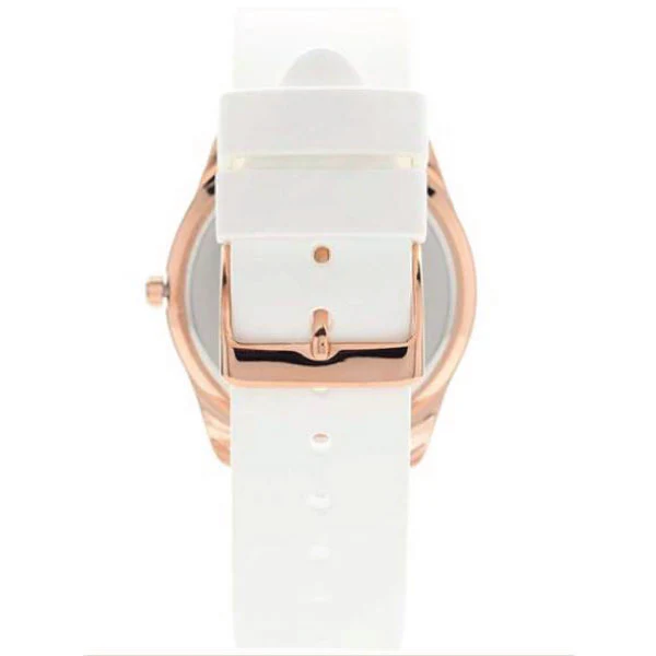 Guess G-Twist White Silicone Strap White Dial Quartz Watch for Ladies - W0911L5 - Image 2