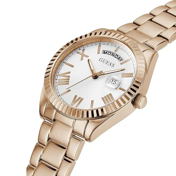 Guess Luna Rose Gold Stainless Steel Silver Dial Quartz Watch for Ladies - GW0308L3 - Image 2