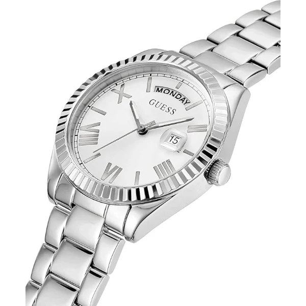 Guess Luna Silver Stainless Steel White Dial Quartz Watch for Ladies - GW0308L1 - Image 2