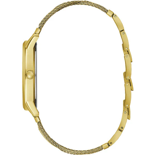 Guess Maiden Gold Mesh Bracelet Gold Dial Quartz Watch for Ladies - W1143L2 - Image 3