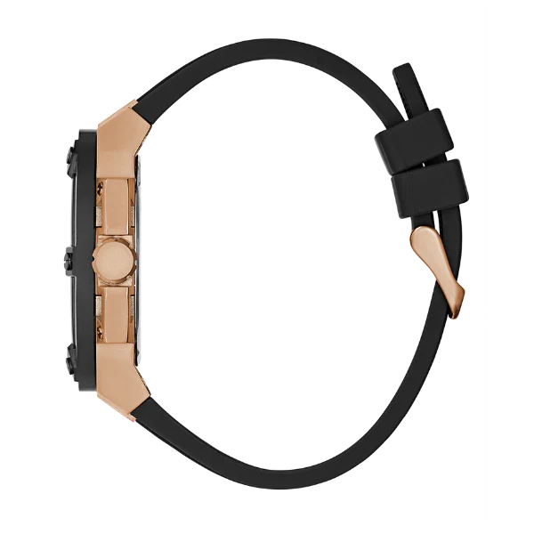 Guess Matrix Black Silicone Strap Black Dial Quartz Watch for Gents - GW0423G5 - Image 4