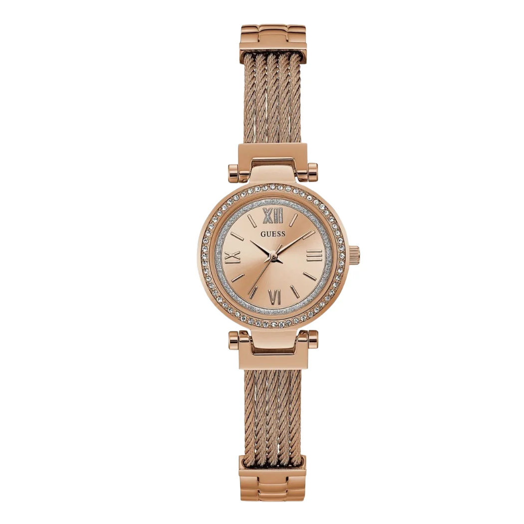 Guess Mini Soho Rose Gold Stainless Steel Rose Gold Dial Quartz Watch for Ladies - W1009L3