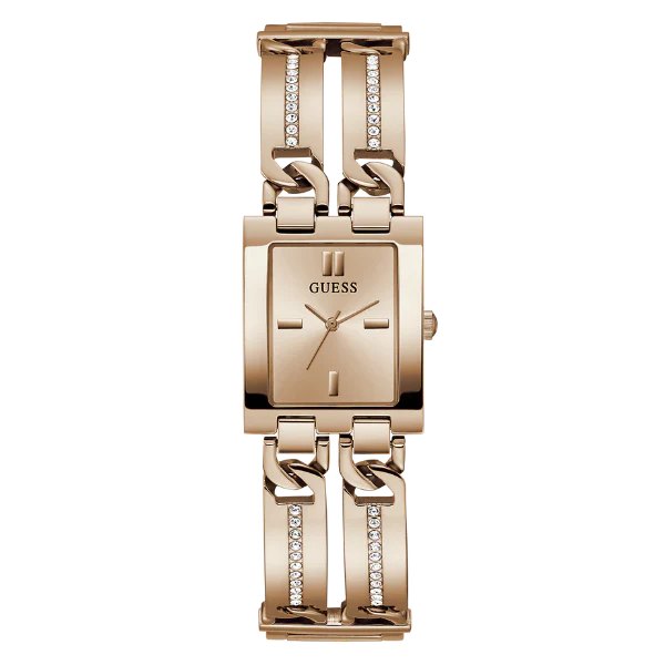 Guess MOD ID Rose Gold Stainless Steel Rose Gold Dial Quartz Watch for Ladies - GW0668L3