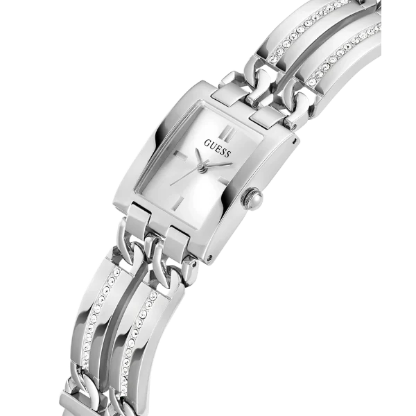 Guess MOD ID Silver Stainless Steel Silver Dial Quartz Watch for Ladies - GW0668L1 - Image 2