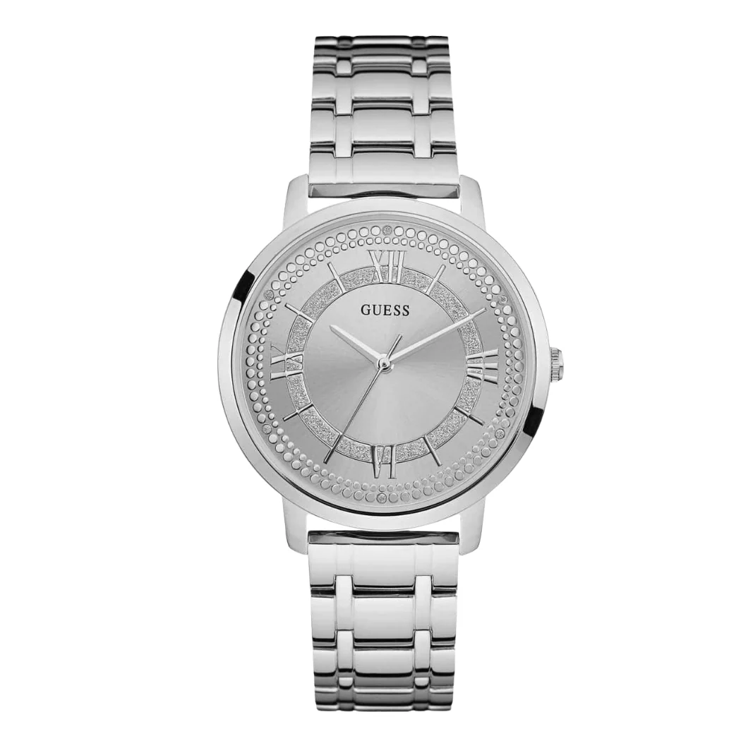 Guess Montauk Silver Stainless Steel Silver Dial Quartz Watch for Ladies - W0933L1