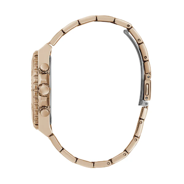 Guess Phoebe Rose Gold Stainless Steel Orange Dial Chronograph Quartz Watch for Ladies - GW0696L3 - Image 4