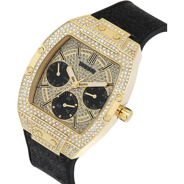 Guess Phoenix Black Silicone Strap Black Dial Quartz Watch for Gents - GW0048G2 - Image 3
