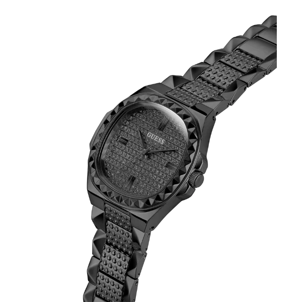 Guess Rebellious Black Stainless Steel Black Dial Quartz Watch for Ladies - GW0601L2 - Image 2