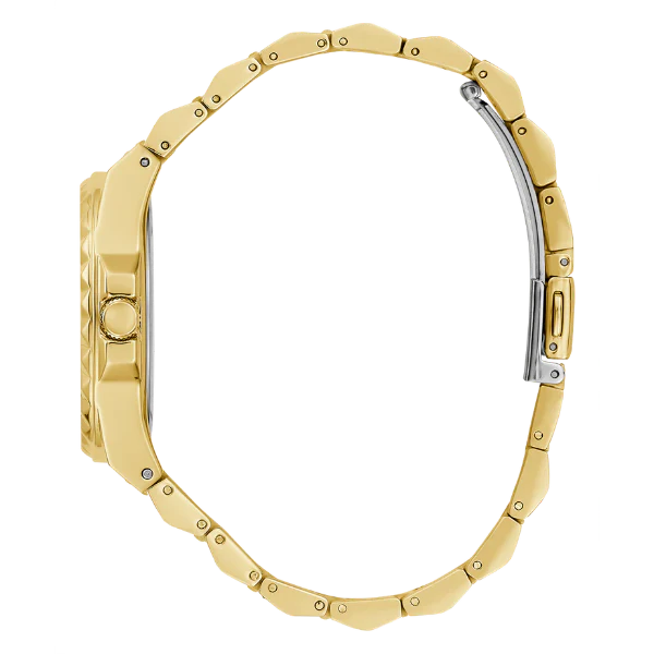 Guess Rebellious Gold Stainless Steel Gold Dial Quartz Watch for Ladies - GW0601L1 - Image 3