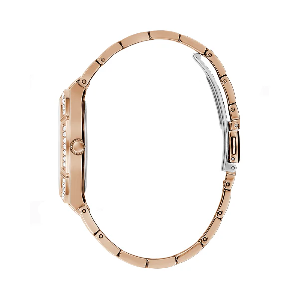 Guess Rose Gold Stainless Steel Silver Dial Quartz Watch for Ladies - GW0033L3 - Image 2