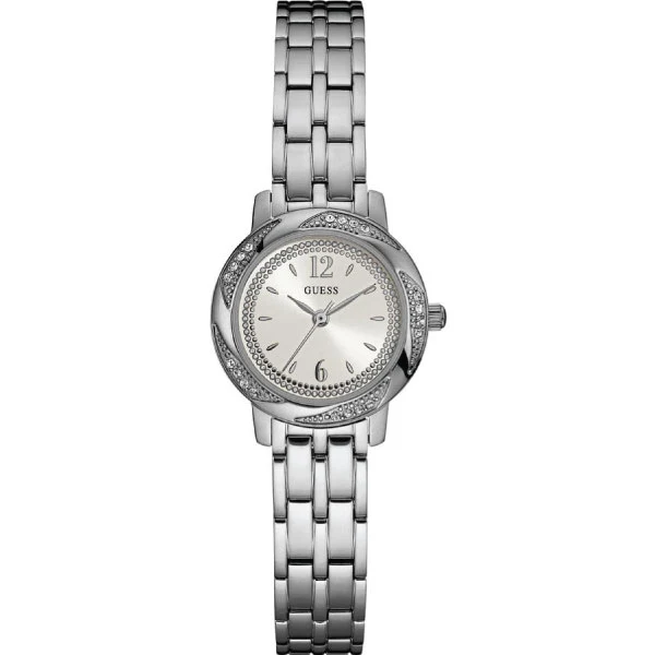 Guess Silver Stainless Steel Silver Dial Quartz Watch for Ladies - W0935L1
