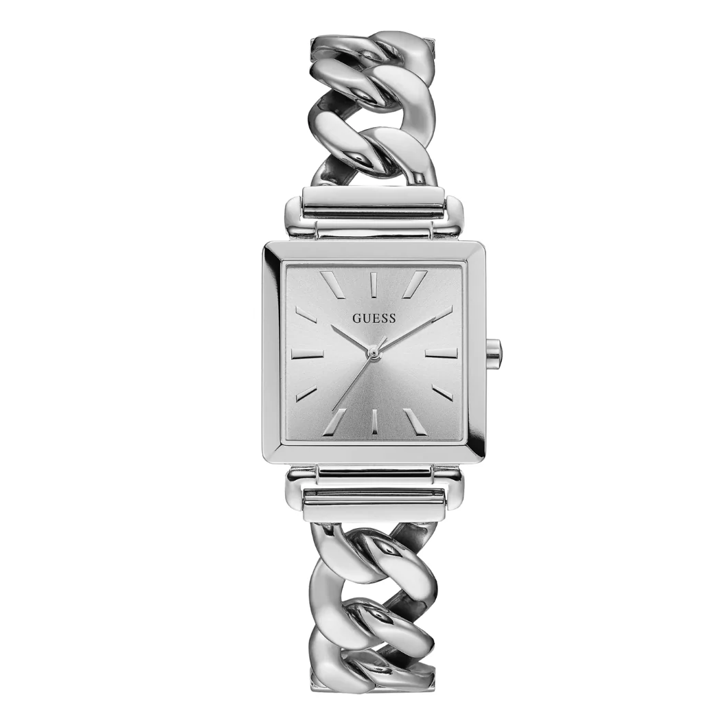 Guess Silver Stainless Steel Silver Dial Quartz Watch for Ladies - W1029L1