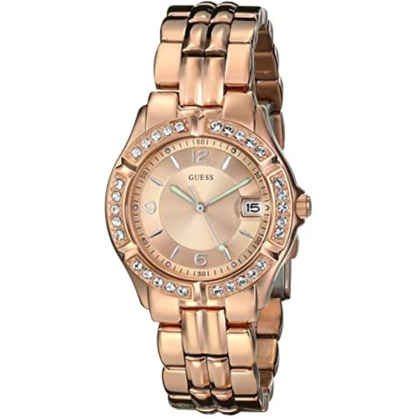 Guess Stoned Bubble Rose Gold Stainless Steel Rose Gold Dial Quartz Watch for Ladies - U11069L1 - Image 2