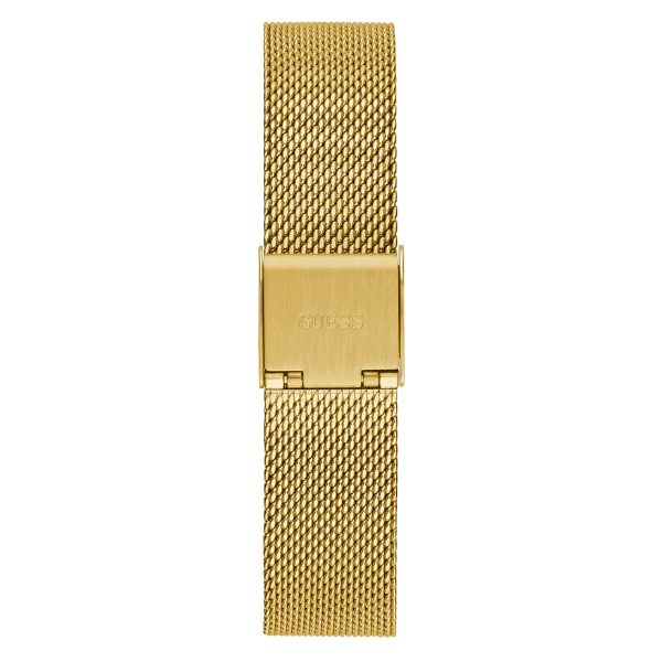 Guess Tapestry Gold Mesh Bracelet Green Dial Quartz Watch for Ladies - GW0354L5 - Image 3