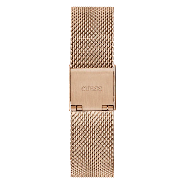 Guess Tapestry Rose Gold Mesh Bracelet Rose Gold Dial Quartz Watch for Ladies - GW0354L3 - Image 3