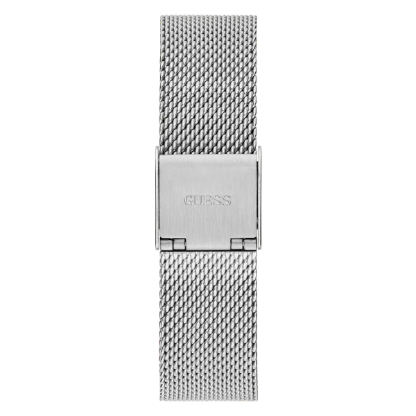 Guess Tapestry Silver Mesh Bracelet Silver Dial Quartz Watch for Ladies - GW0354L1 - Image 3