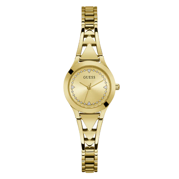 Guess Tessa Gold Stainless Steel Gold Dial Quartz Watch for Ladies - GW0609L2
